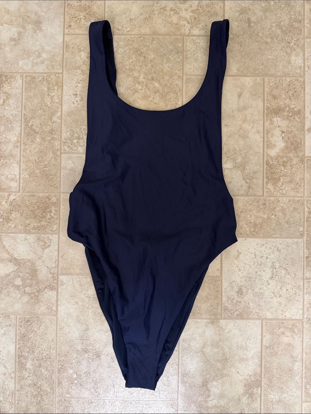 aerie Navy Scoop-Back One-Piece Swimsuit